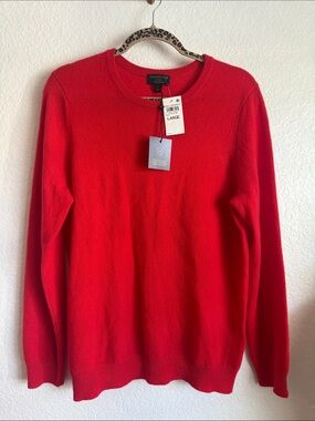 Charter Club Women’s Cashmere Red Crewneck Sweater